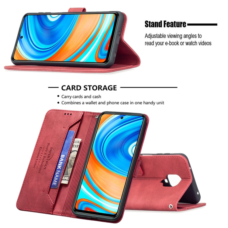 For Xiaomi Redmi Note 9 Pro Magnetic Clasp RFID Blocking Anti-Theft Leather Case with Holder & Card Slots & Wallet