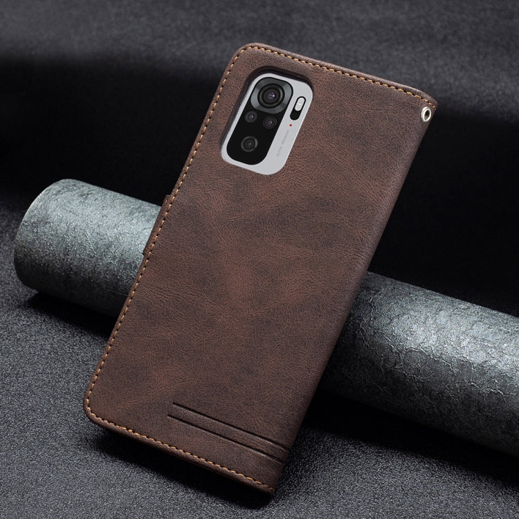 For Xiaomi Redmi Note 10 4G / Note 10S Magnetic Clasp RFID Blocking Anti-Theft Leather Case with Holder & Card Slots & Wallet