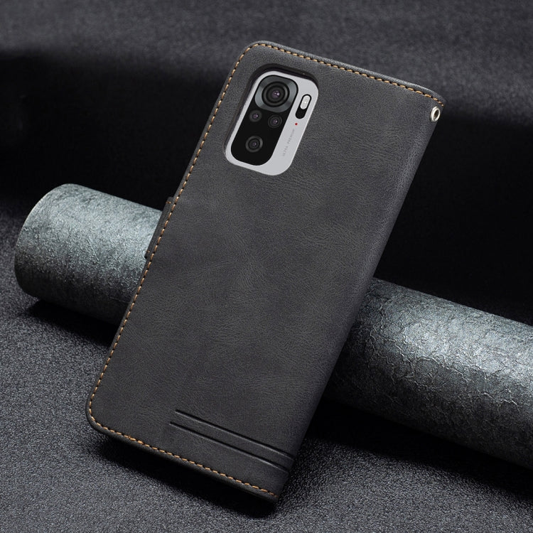For Xiaomi Redmi Note 10 4G / Note 10S Magnetic Clasp RFID Blocking Anti-Theft Leather Case with Holder & Card Slots & Wallet