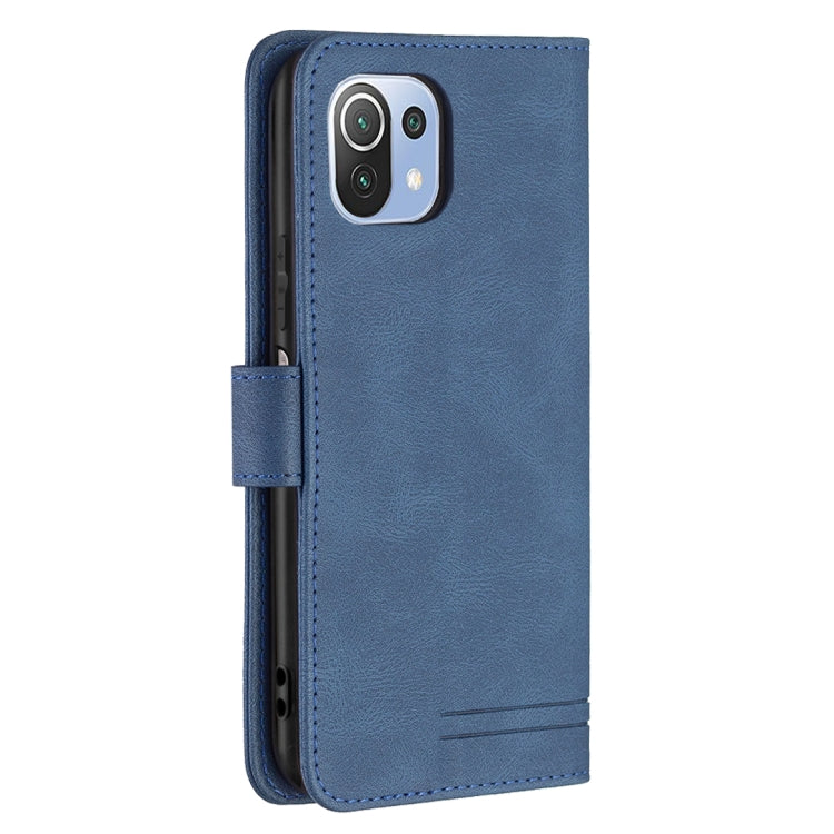 For Xiaomi Mi 11 Lite Magnetic Clasp RFID Blocking Anti-Theft Leather Case with Holder & Card Slots & Wallet
