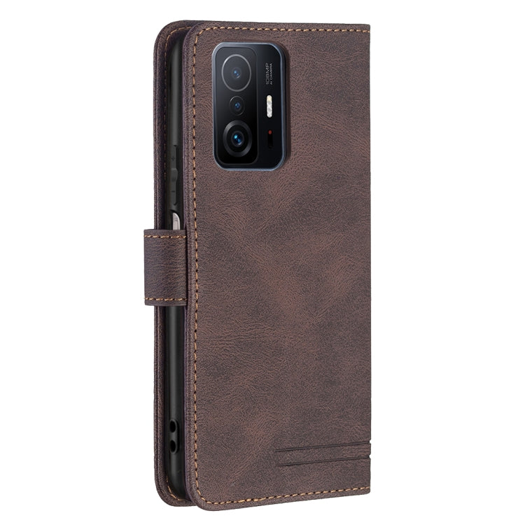 For Xiaomi Mi 11T / 11T Pro Magnetic Clasp RFID Blocking Anti-Theft Leather Case with Holder & Card Slots & Wallet