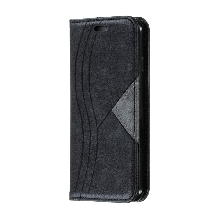 For iPhone 6 Splicing Color Magnetic Hem Horizontal Flip Leather Case with Holder & Card Slots
