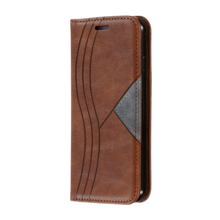 For iPhone 6 Splicing Color Magnetic Hem Horizontal Flip Leather Case with Holder & Card Slots