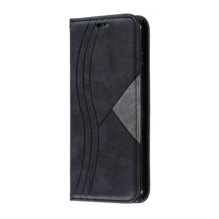 For iPhone 6 Plus Splicing Color Magnetic Hem Horizontal Flip Leather Case with Holder & Card Slots