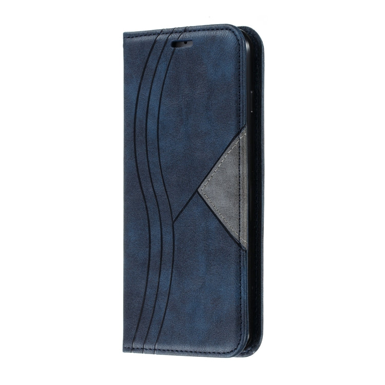 For iPhone 6 Plus Splicing Color Magnetic Hem Horizontal Flip Leather Case with Holder & Card Slots