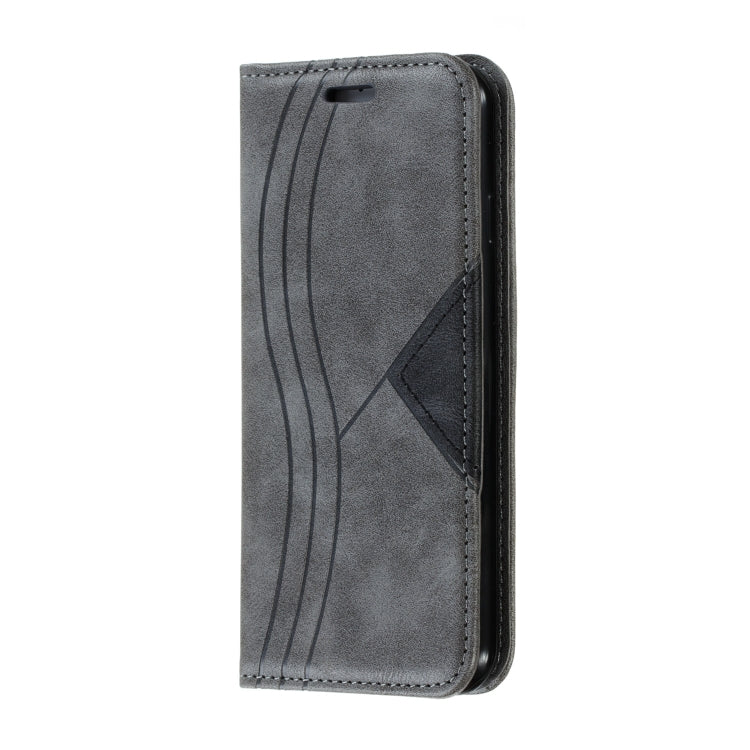 For iPhone SE 2022 / SE 2020 / 8 / 7 Splicing Color Magnetic Hem Horizontal Flip Leather Case with Holder & Card Slots