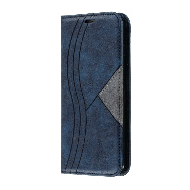 For iPhone 8 Plus / 7 Plus Splicing Color Magnetic Hem Horizontal Flip Leather Case with Holder & Card Slots