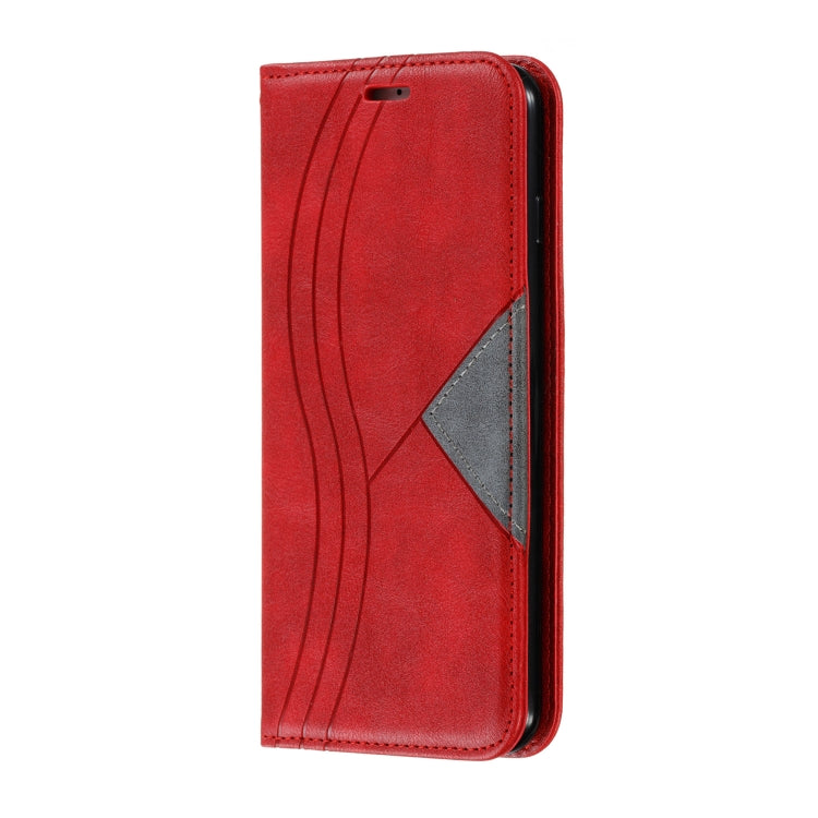 For iPhone 8 Plus / 7 Plus Splicing Color Magnetic Hem Horizontal Flip Leather Case with Holder & Card Slots