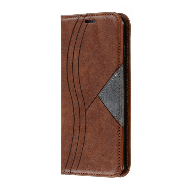 For iPhone 8 Plus / 7 Plus Splicing Color Magnetic Hem Horizontal Flip Leather Case with Holder & Card Slots