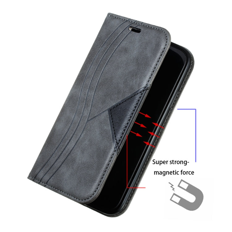 For iPhone 11 Splicing Color Magnetic Hem Horizontal Flip Leather Case with Holder & Card Slots