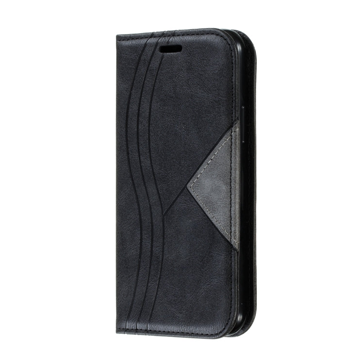 For iPhone 11 Pro Splicing Color Magnetic Hem Horizontal Flip Leather Case with Holder & Card Slots