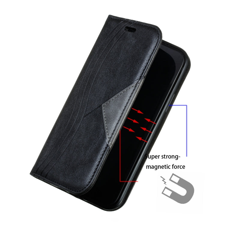 For iPhone 11 Pro Splicing Color Magnetic Hem Horizontal Flip Leather Case with Holder & Card Slots