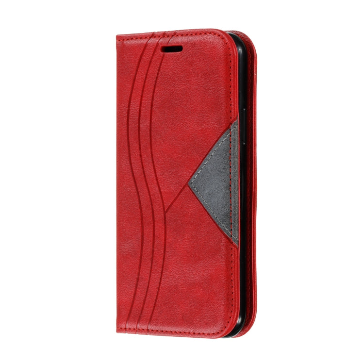 For iPhone 11 Pro Splicing Color Magnetic Hem Horizontal Flip Leather Case with Holder & Card Slots