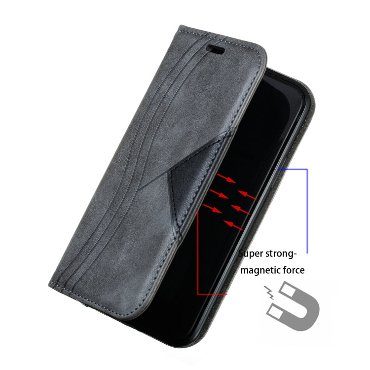 For iPhone 11 Pro Splicing Color Magnetic Hem Horizontal Flip Leather Case with Holder & Card Slots