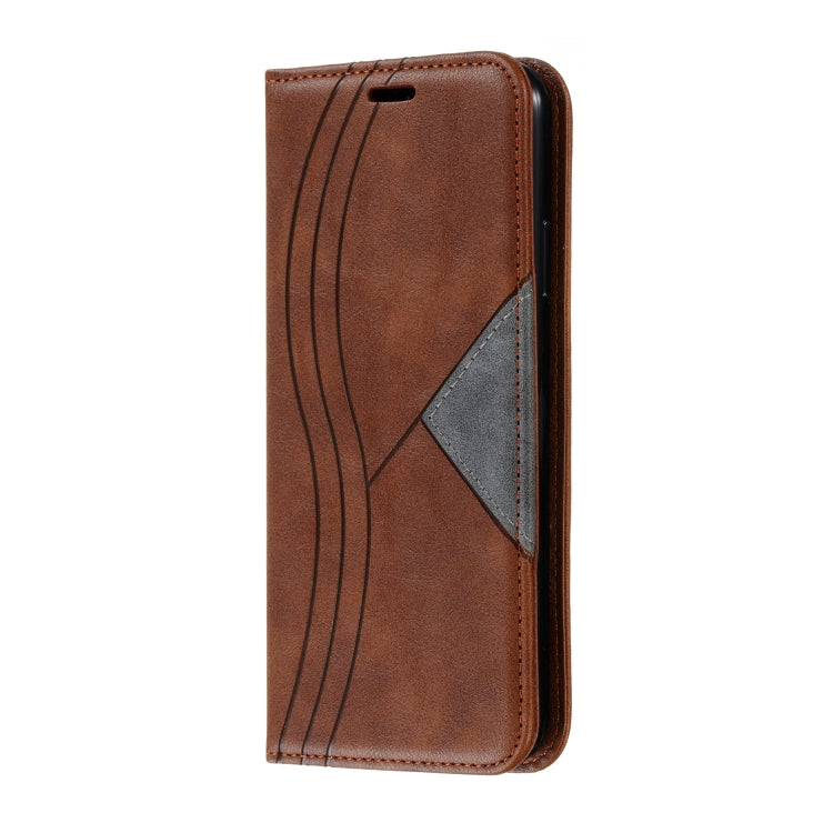 For iPhone 11 Pro Max Splicing Color Magnetic Hem Horizontal Flip Leather Case with Holder & Card Slots