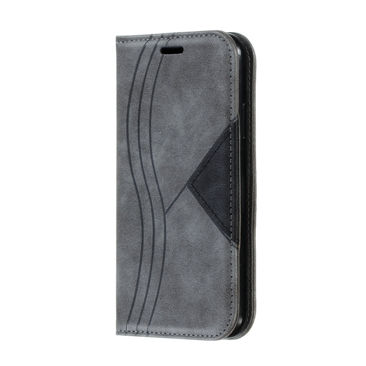 For iPhone X / XS Splicing Color Magnetic Hem Horizontal Flip Leather Case with Holder & Card Slots
