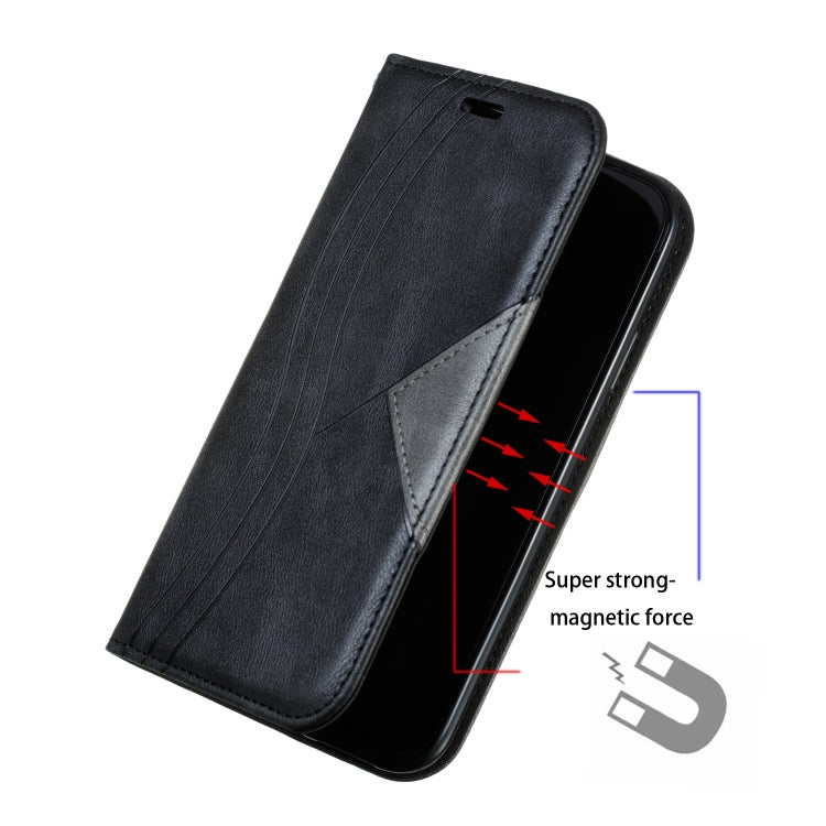 For iPhone XR Splicing Color Magnetic Hem Horizontal Flip Leather Case with Holder & Card Slots