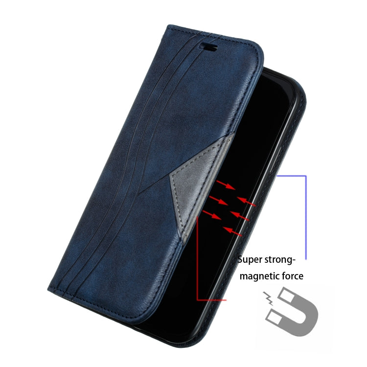For iPhone XR Splicing Color Magnetic Hem Horizontal Flip Leather Case with Holder & Card Slots
