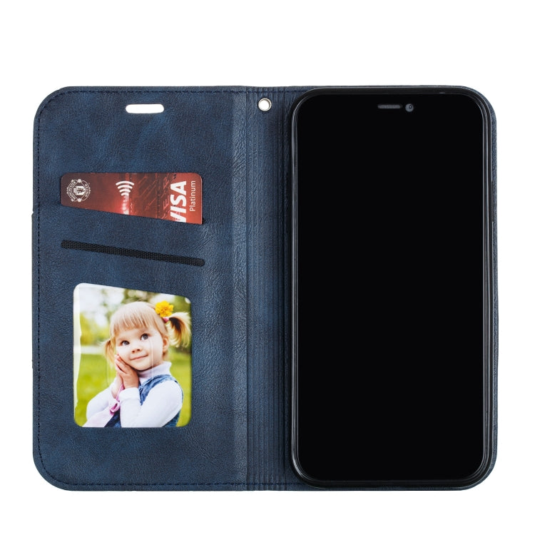 For iPhone XR Splicing Color Magnetic Hem Horizontal Flip Leather Case with Holder & Card Slots