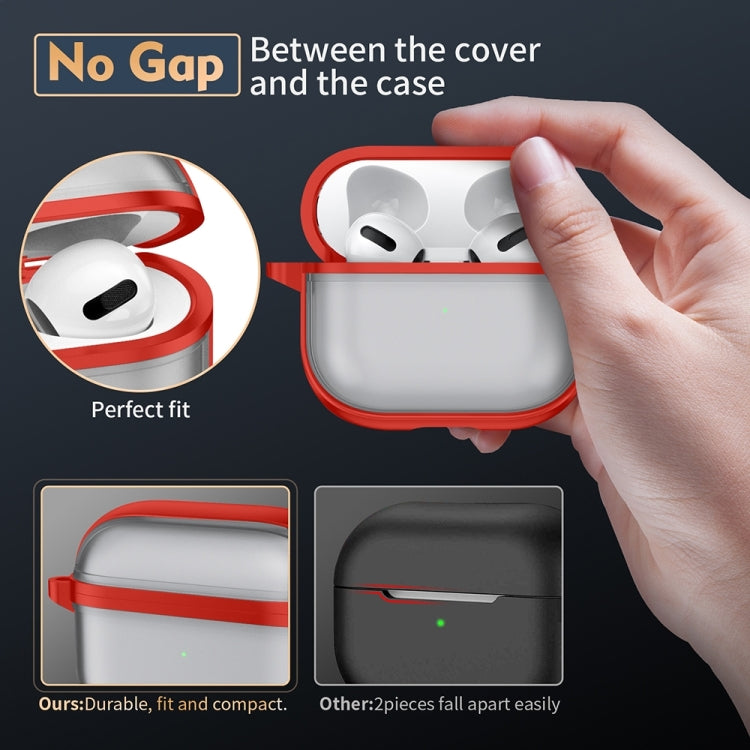 Frosted TPU Earphone Protective Case with Hook For AirPods 3