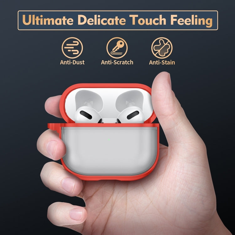 Frosted TPU Earphone Protective Case with Hook For AirPods 3