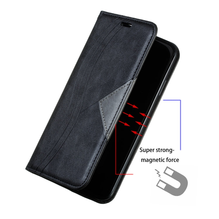 For iPhone XS Max Splicing Color Magnetic Hem Horizontal Flip Leather Case with Holder & Card Slots