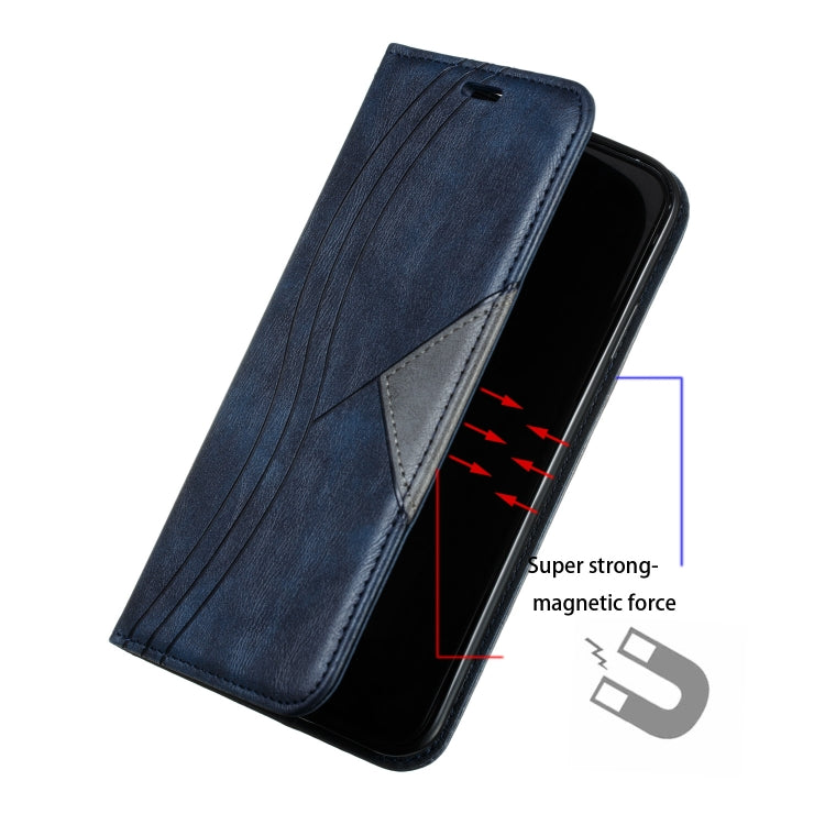 For iPhone XS Max Splicing Color Magnetic Hem Horizontal Flip Leather Case with Holder & Card Slots