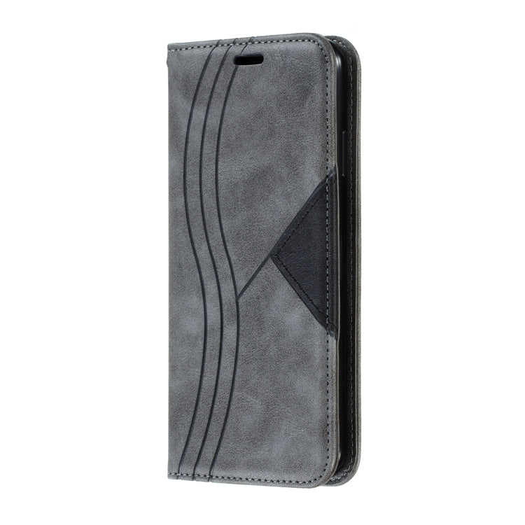 For iPhone XS Max Splicing Color Magnetic Hem Horizontal Flip Leather Case with Holder & Card Slots