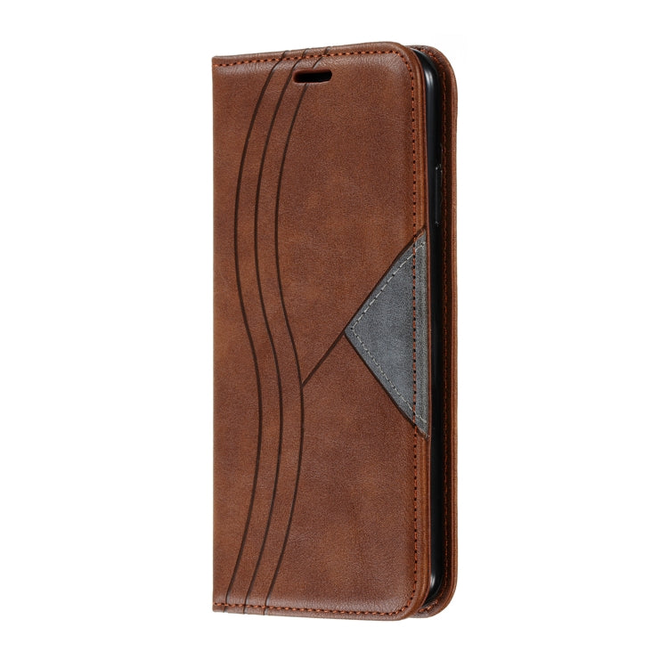 For iPhone XS Max Splicing Color Magnetic Hem Horizontal Flip Leather Case with Holder & Card Slots