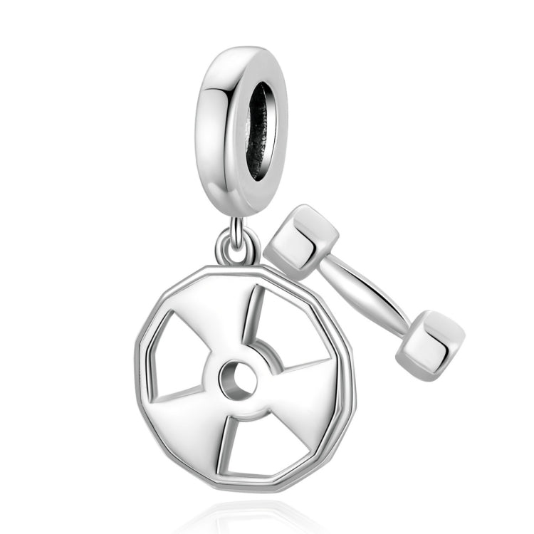 S925 Sterling Silver Fitness Equipment Pendant DIY Bracelet Necklace Accessories