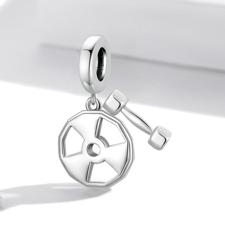 S925 Sterling Silver Fitness Equipment Pendant DIY Bracelet Necklace Accessories