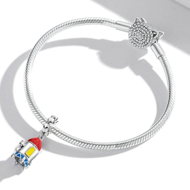 S925 Sterling Silver Little Rocket Pendant DIY Bracelet Necklace Accessories