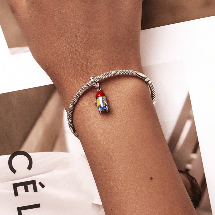 S925 Sterling Silver Little Rocket Pendant DIY Bracelet Necklace Accessories