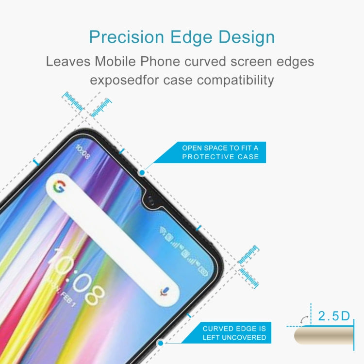 For Umidigi A11s 50 PCS 0.26mm 9H 2.5D Tempered Glass Film