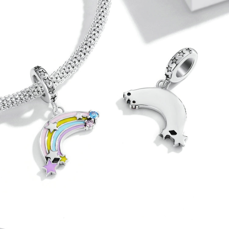 S925 Sterling Silver Fantasy Rainbow Pendant DIY Bracelet Necklace Accessories