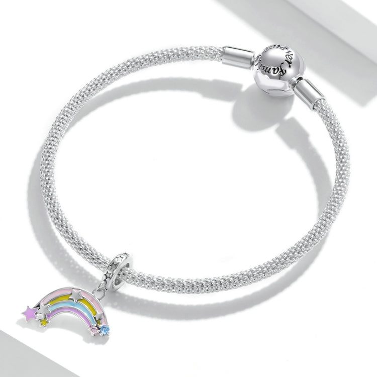 S925 Sterling Silver Fantasy Rainbow Pendant DIY Bracelet Necklace Accessories