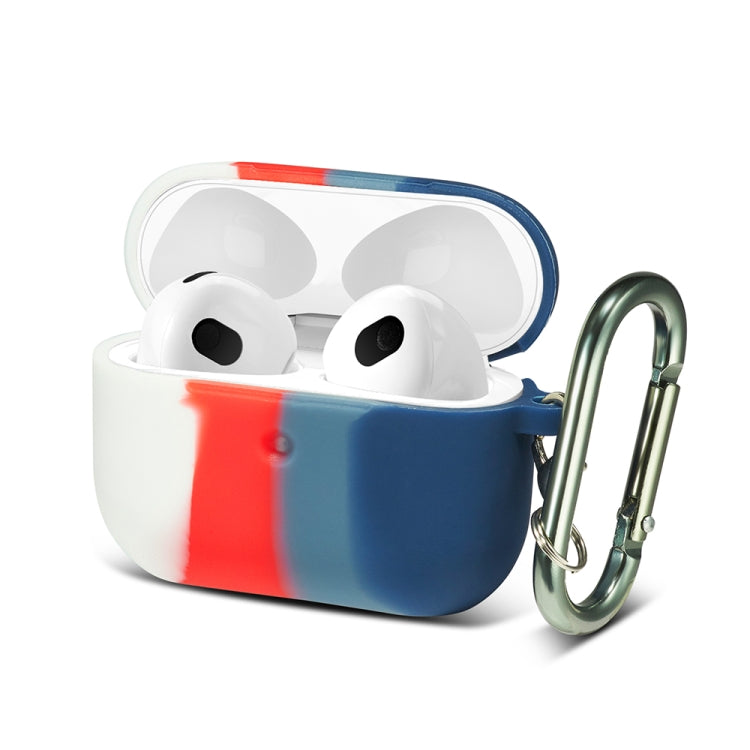 Four-color Rainbow Earphone Protective Case with Hook For AirPods 3