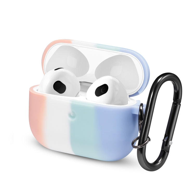 Four-color Rainbow Earphone Protective Case with Hook For AirPods 3