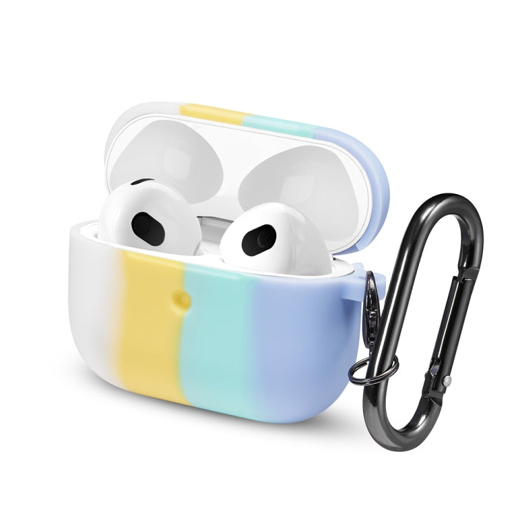 Four-color Rainbow Earphone Protective Case with Hook For AirPods 3