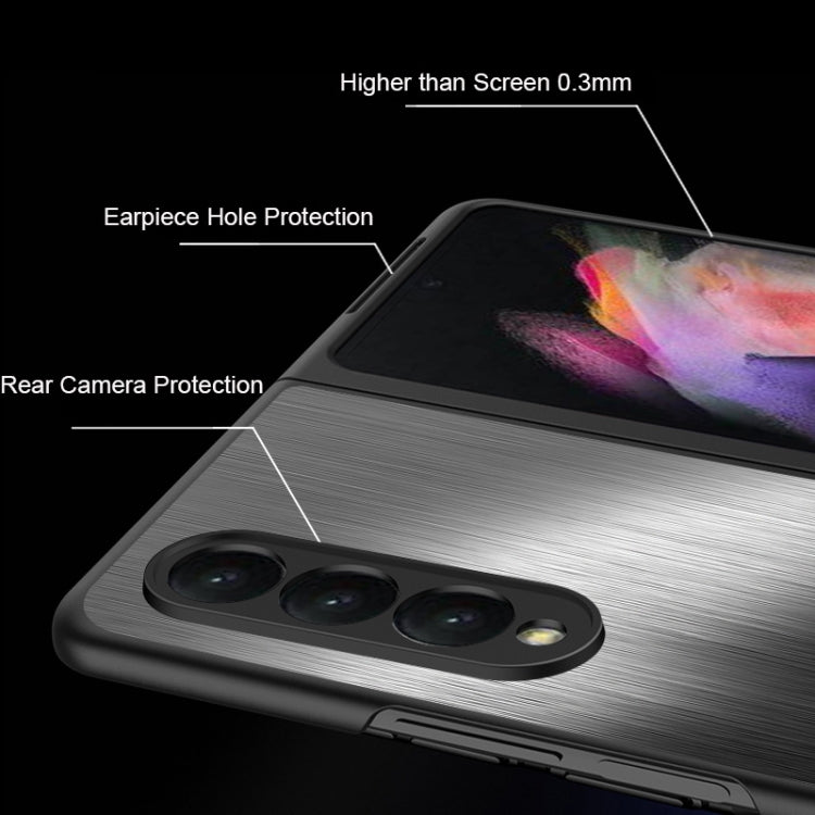 For Samsung Galaxy Z Fold3 5G Iron Man Series Metal PC + TPU Phone Protective Case