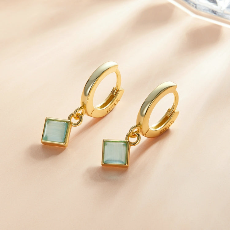 S925 Sterling Silver Square Zircon Women Earrings