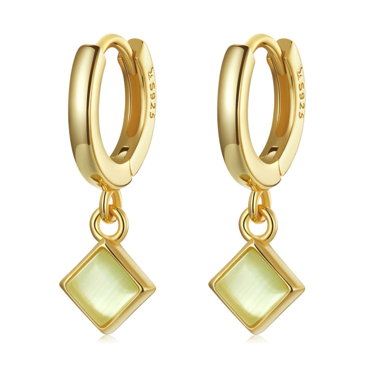 S925 Sterling Silver Square Zircon Women Earrings