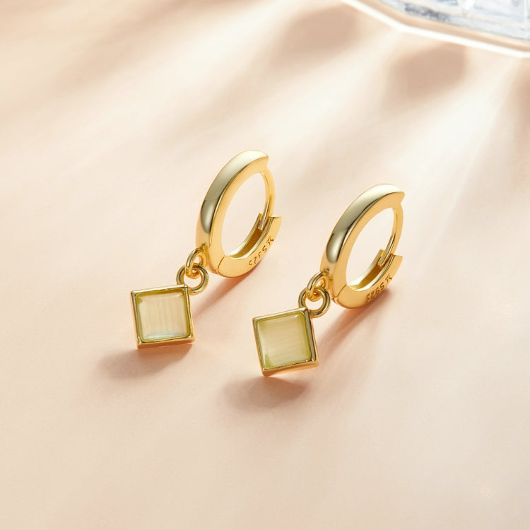 S925 Sterling Silver Square Zircon Women Earrings