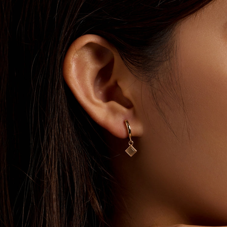 S925 Sterling Silver Square Zircon Women Earrings