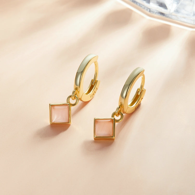 S925 Sterling Silver Square Zircon Women Earrings