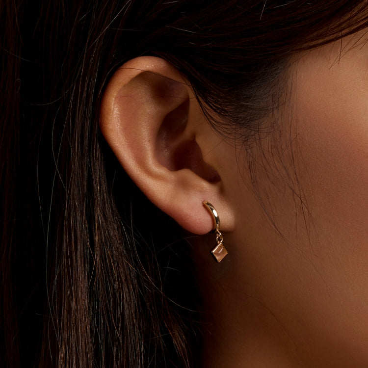 S925 Sterling Silver Square Zircon Women Earrings