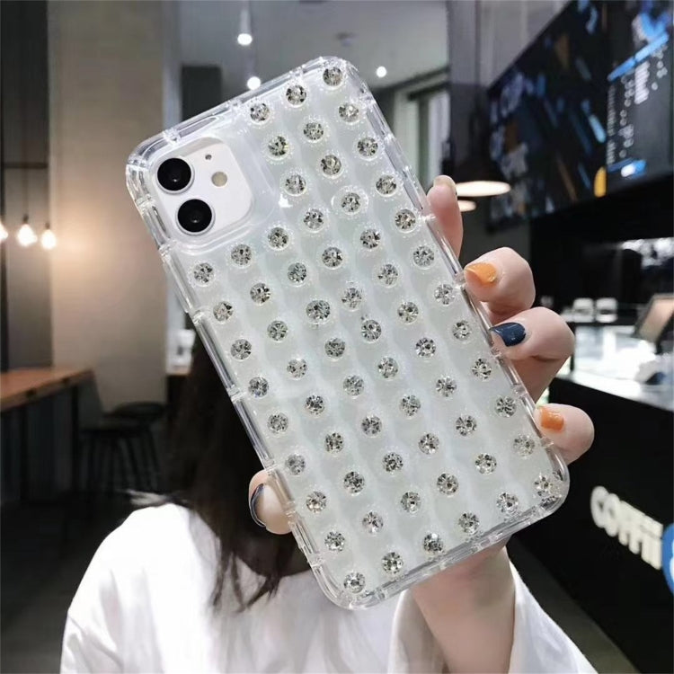 For iPhone 13 Transparent Diamond TPU Shockproof Phone Case
