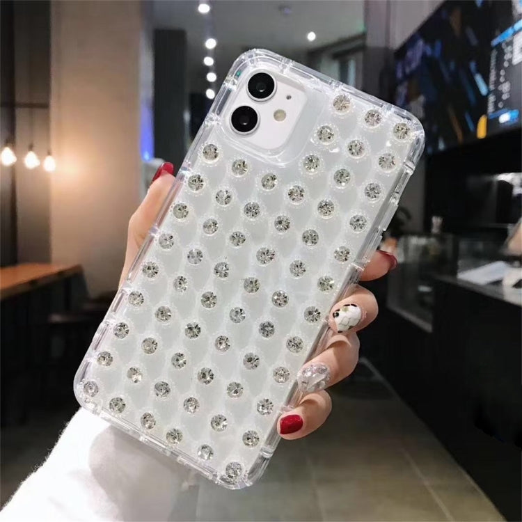 For iPhone 13 Pro Transparent Diamond TPU Shockproof Phone Case