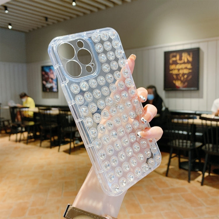 For iPhone 13 Pro Max Transparent Diamond TPU Shockproof Phone Case