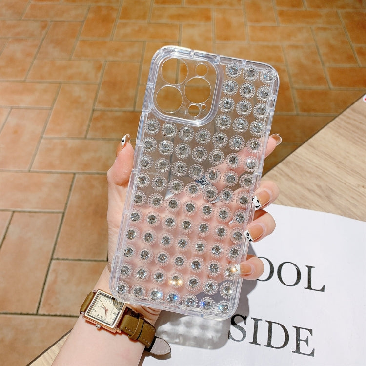 For iPhone 12 Transparent Diamond TPU Shockproof Phone Case